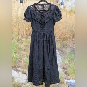 Black Linennaive Dress